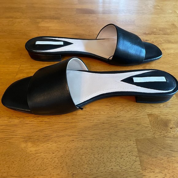 NWOT Size 7 (EU 38) black leather H&M slide - Picture 4 of 9